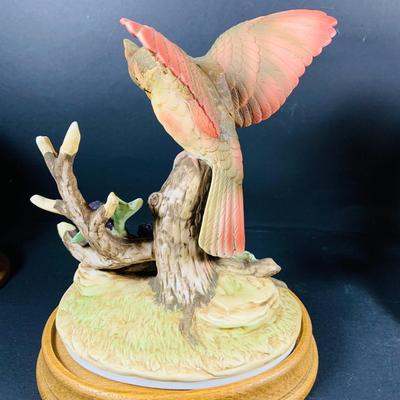 LOT:190: Collection of (3) Andrea by Sadak Birds Figurines - Cardinal, Parakeet and Blue Bird