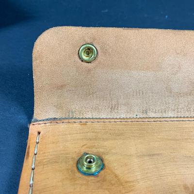 LOT:193: Collection of Hand Crafted Leather Pouches, Purses , Cases and More