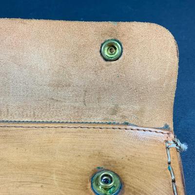 LOT:193: Collection of Hand Crafted Leather Pouches, Purses , Cases and More