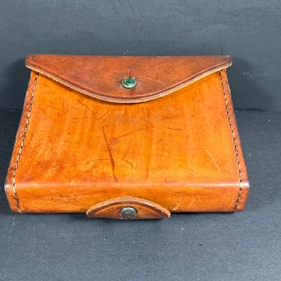 LOT:193: Collection of Hand Crafted Leather Pouches, Purses , Cases and More