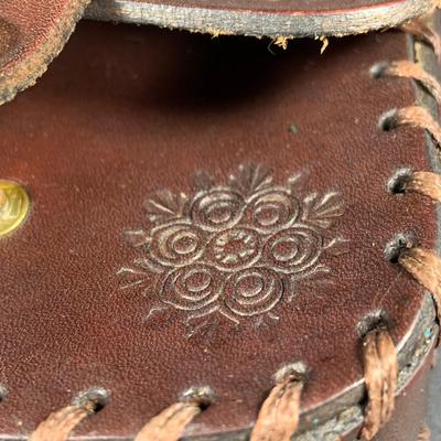 LOT:193: Collection of Hand Crafted Leather Pouches, Purses , Cases and More