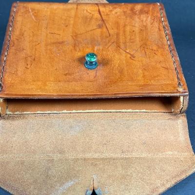 LOT:193: Collection of Hand Crafted Leather Pouches, Purses , Cases and More