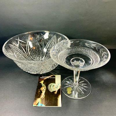 LOT:196: Waterford Crystal Bowl and Compote Candy Dish