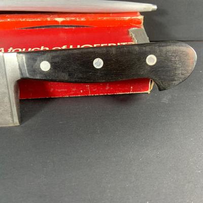 LOT:203: Collection of Knives and Cleavers and More Including Hoffritz Butcher's Knife and Cleaver and More