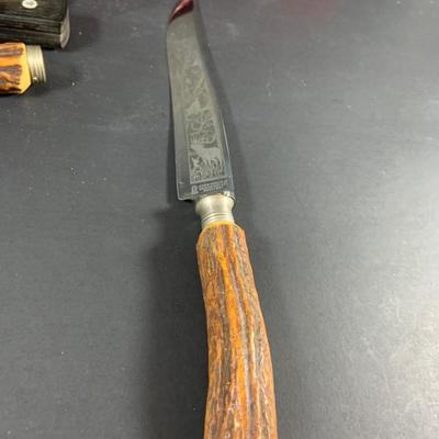LOT:203: Collection of Knives and Cleavers and More Including Hoffritz Butcher's Knife and Cleaver and More