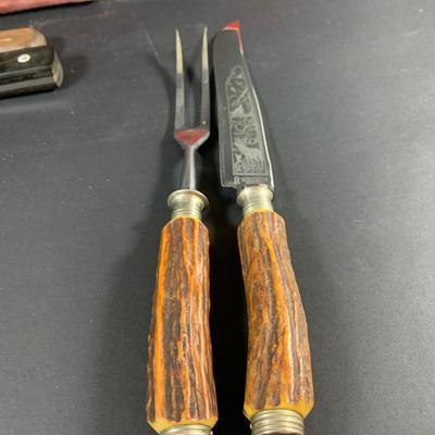 LOT:203: Collection of Knives and Cleavers and More Including Hoffritz Butcher's Knife and Cleaver and More