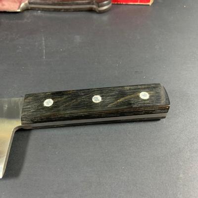LOT:203: Collection of Knives and Cleavers and More Including Hoffritz Butcher's Knife and Cleaver and More