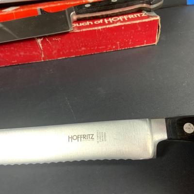 LOT:203: Collection of Knives and Cleavers and More Including Hoffritz Butcher's Knife and Cleaver and More
