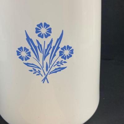LOT:205: Corningware Blue Cornflower Baking Dishes and Coffee Pots