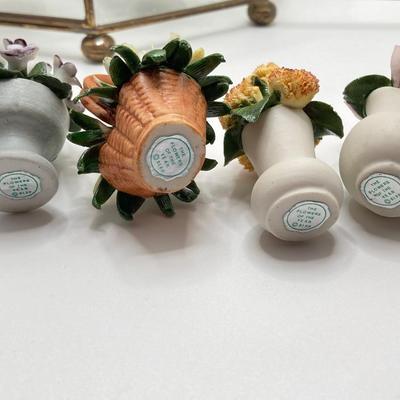 LOT 245: "The Flowers of the Year" Miniatures Collection in Glass Display