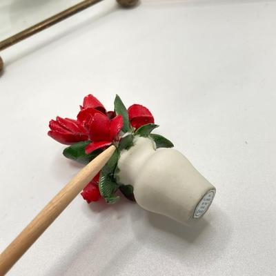 LOT 245: "The Flowers of the Year" Miniatures Collection in Glass Display