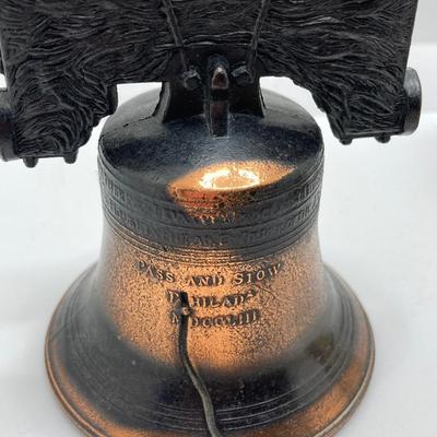 LOT 246: Liberty Bell Collection - Pair of Brass Bookends with Bicentennial Bells and More