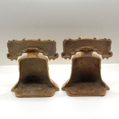 LOT 246: Liberty Bell Collection - Pair of Brass Bookends with Bicentennial Bells and More