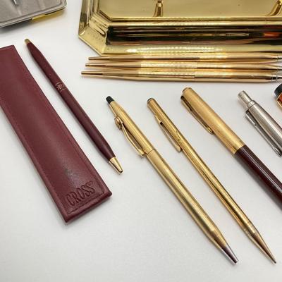 LOT 247: Large Collection of Vintage Writing Utensils - Cross, Parker, Rosa and More