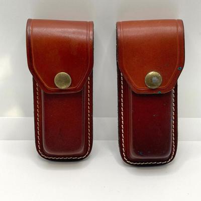 LOT 248: Large Collection of Leather Knife Sheaths - Sportmate, Kershaw and More