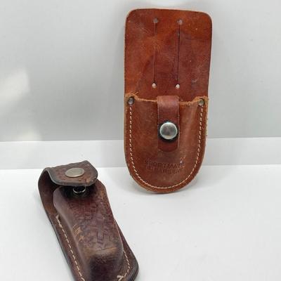 LOT 248: Large Collection of Leather Knife Sheaths - Sportmate, Kershaw and More