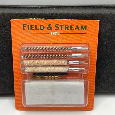 LOT 249: Three Leather Firearm Holders / Holsters, Doskocil Gun Case and Cleaning / Care Supplies (Outers Case) and More