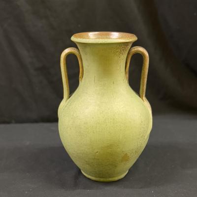 Green Ceramic Vase w/ Two Handles (1050-DZ)