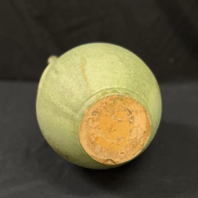 Green Ceramic Vase w/ Two Handles (1050-DZ)