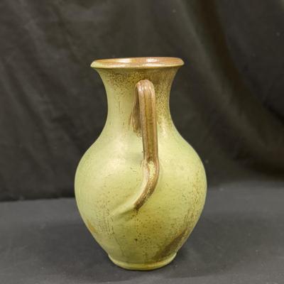 Green Ceramic Vase w/ Two Handles (1050-DZ)