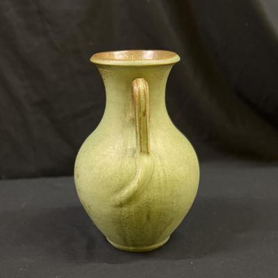 Green Ceramic Vase w/ Two Handles (1050-DZ)