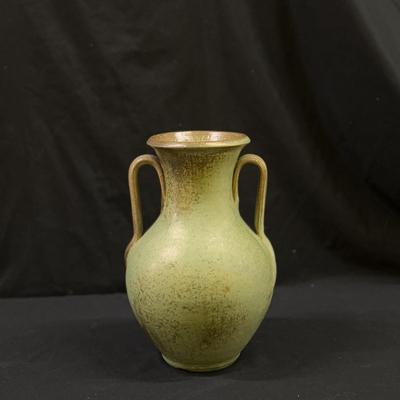 Green Ceramic Vase w/ Two Handles (1050-DZ)