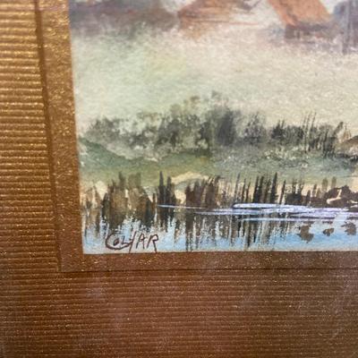 Framed Watercolor Landscape (1008-BM)