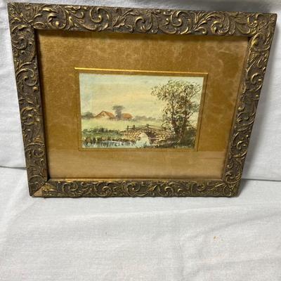 Framed Watercolor Landscape (1008-BM)