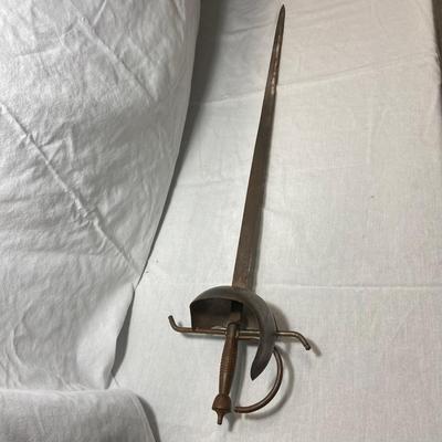 Ornate Metal Sword with Hand Guard (1018FR-BM)