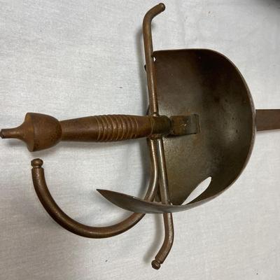 Ornate Metal Sword with Hand Guard (1018FR-BM)