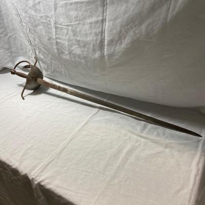 Ornate Metal Sword with Hand Guard (1018FR-BM)