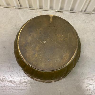 Hammered Brass Pot with Base (1018CL-BM)