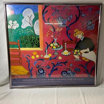 Large Framed Print of Harmony in Red by Henri Matisse (1008-BM)