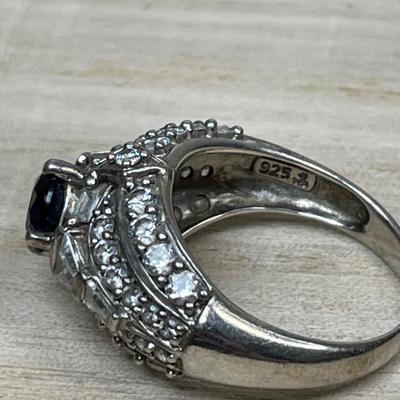 Estate CZ sterling silver ring 7