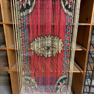 Bamboo Beaded Curtain Evil Eye