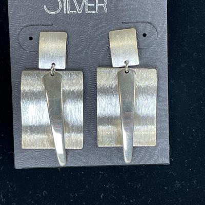 Brushed Sterling Silver earrings