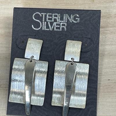 Brushed Sterling Silver earrings