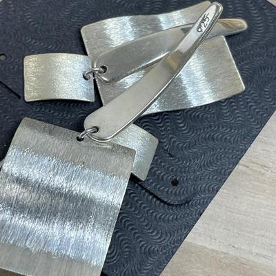 Brushed Sterling Silver earrings