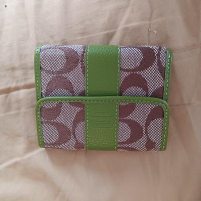 COACH WALLET AND ZIPPERED BAG ALSO A PAIR OF SUNGLASSES