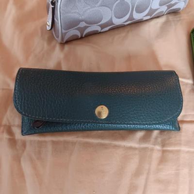 COACH WALLET AND ZIPPERED BAG ALSO A PAIR OF SUNGLASSES