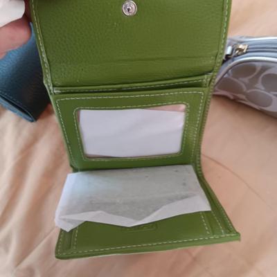 COACH WALLET AND ZIPPERED BAG ALSO A PAIR OF SUNGLASSES
