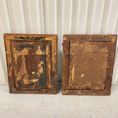 Two Antique Hunting Art in Etched Frames (1008-SS)