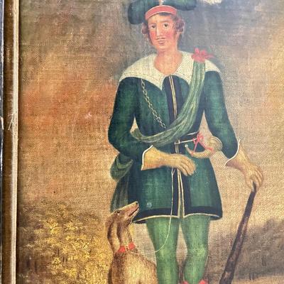 Two Antique Hunting Art in Etched Frames (1008-SS)