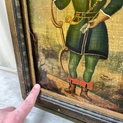 Two Antique Hunting Art in Etched Frames (1008-SS)