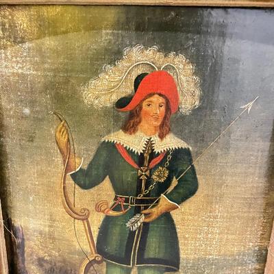 Two Antique Hunting Art in Etched Frames (1008-SS)