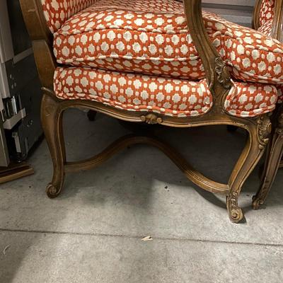Two French Fauteuils Style Armchairs (1020B-SS)