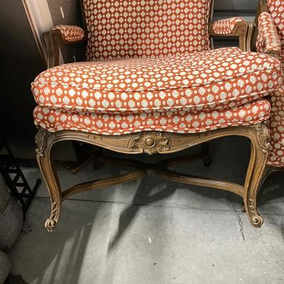 Two French Fauteuils Style Armchairs (1020B-SS)