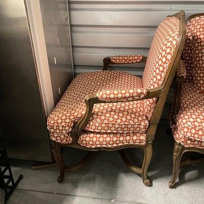 Two French Fauteuils Style Armchairs (1020B-SS)