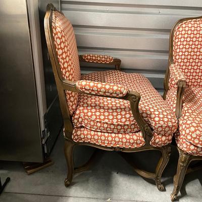 Two French Fauteuils Style Armchairs (1020B-SS)