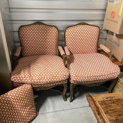 Two French Fauteuils Style Armchairs (1020B-SS)